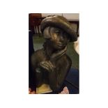Composite model of a lady with a hat, sculpted by Bianca Sforza No 5 of a limited edition of 99,