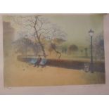 Derek Mynott, signed in pencil to margin, limited edition (xix/xxv) coloured lithograph, "Spring