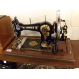 Jones sewing machine in case