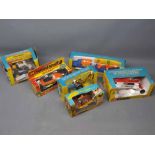 Four boxed Corgi toys to include Basil Brush and his car, James Bond 007 moon buggy, Ford 5000 super