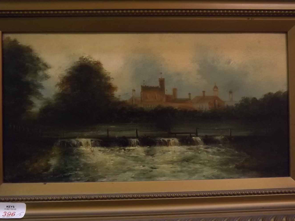 Charles Beatty, signed pair of oils on board, "Hellesdon Mill & "Costessey Stick Bridge", 7 1/2 x