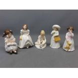 Group of 5 Royal Doulton figures to include Storytime model number HN3695, together with Almost