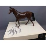 Boxed brown gloss Royal Doulton Thoroughbred model of a Horse, model number RDA117