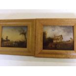 Bristow, 1 signed pair of oils on panel, Landscapes, 5 x 6ins (2)