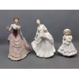 Coalport figurine, The Age of Elegance, Matinee Performance, together with a further Royal Doulton