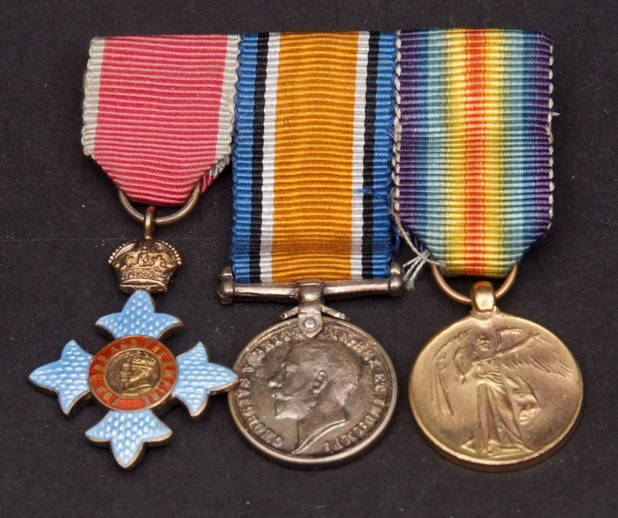 Group of three miniature medals comprising Knights and Dames Grand Cross (GBE), 2nd type, British