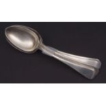 Six George III Old English pattern dessert spoons, length 6 7/8ins, combined weight approx 218gms,