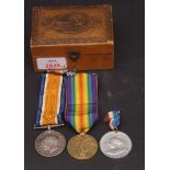 WWI pair comprising British War medal and Victory medal to 25686 Pte F Baker, North NR, together