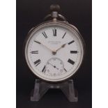 Late 19th century silver cased open face pocket watch, Henry T Miles 17 Piccadilly, London, 4056,