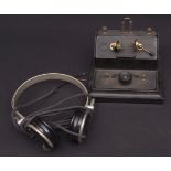 Early 20th century Bakelite cased crystal receiver, Rownie Wireless Coy of Great Britain Ltd No 2