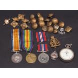 Mixed Lot: WWI pair comprising British War medal and Victory medal to 69311 Pte H A Milbourne, North