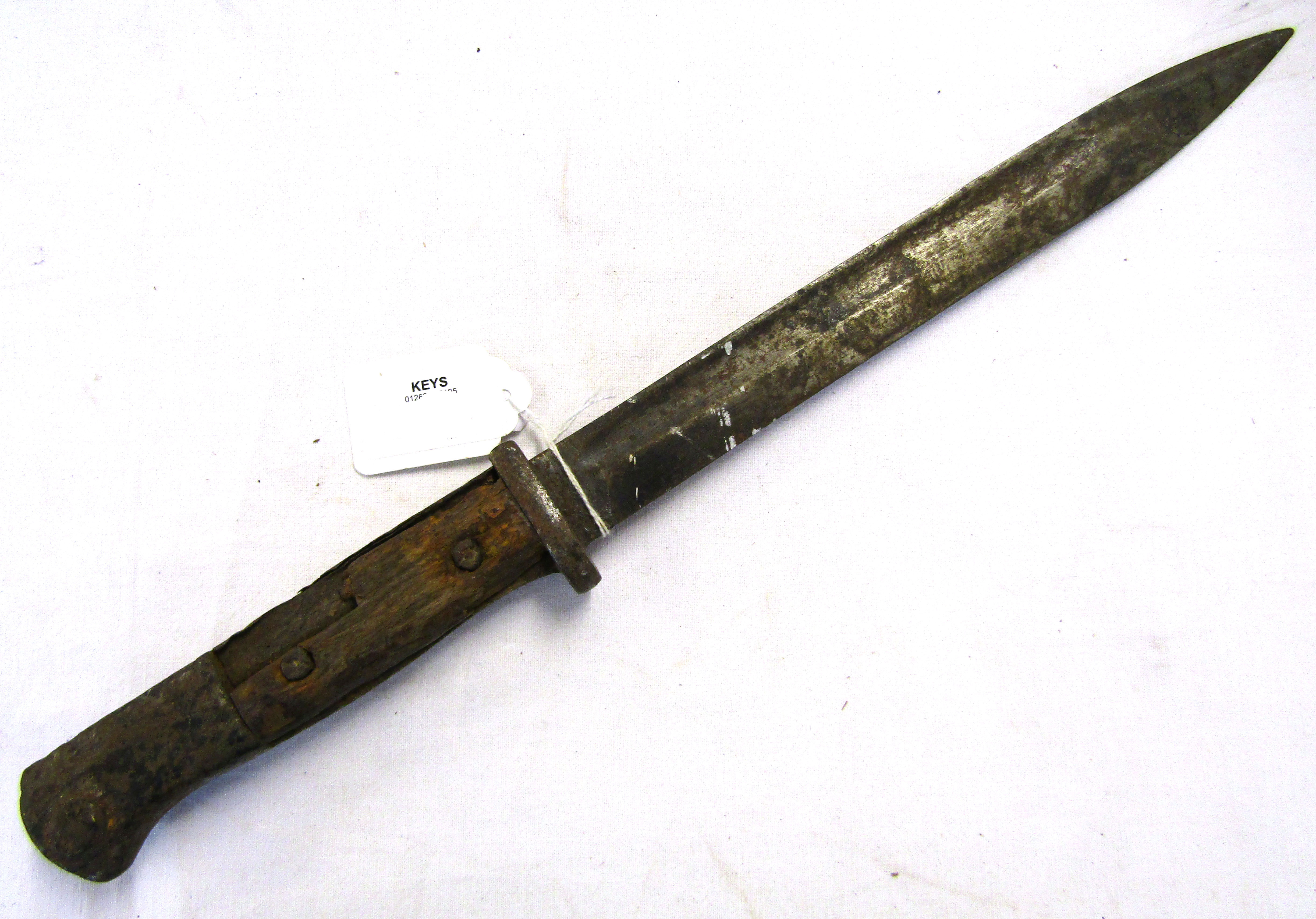 German model 1814 bayonet? (lacking scabbard and all over heavy corrosion and losses to wooden