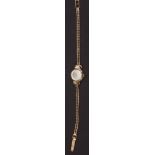 9ct gold ladies dress watch, Accurist, the 21-jewel movement to a signed and silvered circular