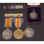 Mixed Lot: World War I pair comprising British War Medal and Victory medal to J40832 C Fleet, Sig,
