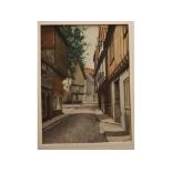 Charles Stirling, signed pair of watercolours, Norwich street scenes, 16 + x 12ins (2)