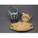 Bernard Rook style 2 handled vine decorated bowl, a further Wade, circular and gilded jug and a