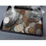 Box containing a quantity of assorted coinage