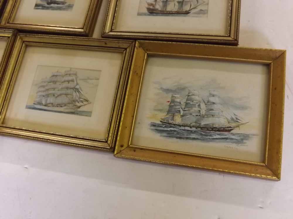 J M Austin, signed group of seven watercolours, Shipping scenes, assorted sizes (7) - Image 2 of 2