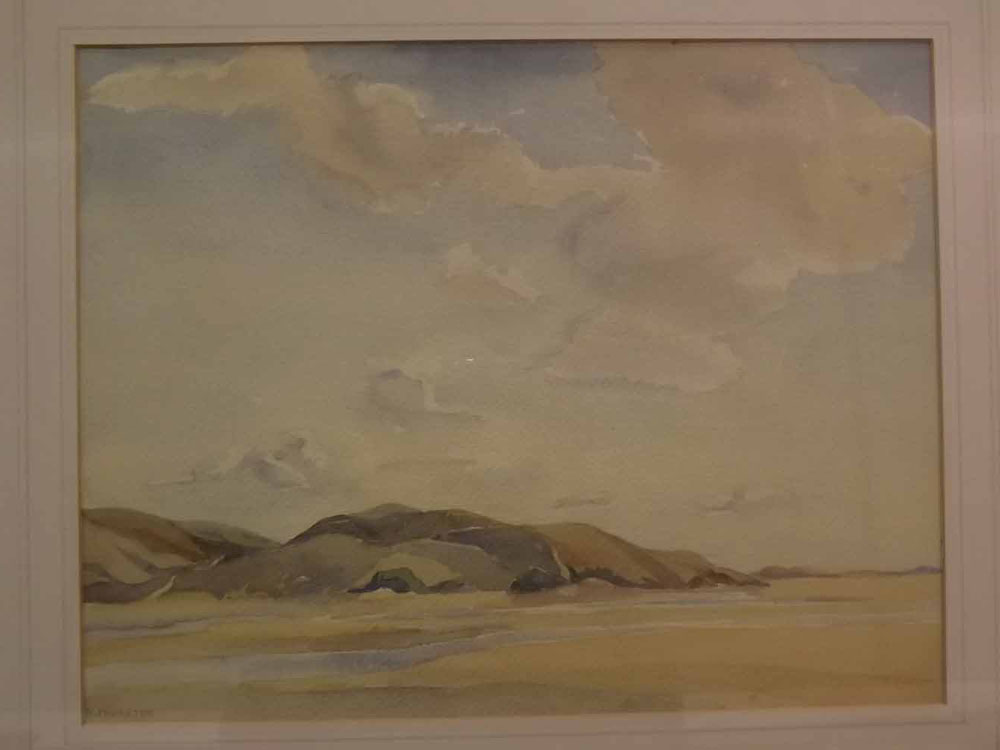 R Thurston, signed watercolour, ?View from Portmeirion?, Wales, 11 x 14ins