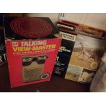 Boxed Talking Viewmaster viewer and packets of assorted slides to include Jungle Book etc