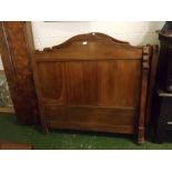 Pair of 19th century walnut French single beds with panelled head and foot board, shaped and