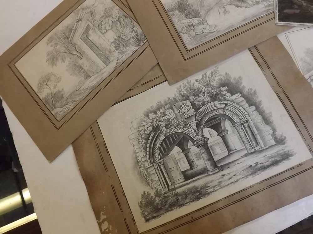 Folder: five assorted unframed 19th century watercolours, including Pearson, assorted sizes (5) - Image 3 of 4
