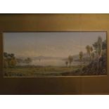 W T Longmire, signed and dated 1896, watercolour, inscribed Windermere, 6 x 14 + ins