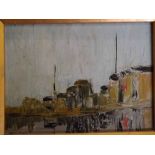 Ricardo Diaque, signed oil on panel, Farmhouse, Southern Spain, 12 x 6ins together with two