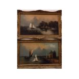 Charles Beaty, signed pair of oils on board, Norfolk scenes, 8 x 14ins