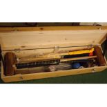 Townsend pine boxed croquet set with mallets, balls and hoops etc (little used)