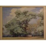 Alfred J Billinghurst, signed watercolour, Woodland scene with figures, 13 1/2 x 17 1/2 ins