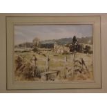 Christopher Forsey, signed and dated '90, pair of watercolours, "Wotton Church" and "Westcott", 10 x