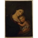 After The Old Master, oil on canvas, Madonna and Child, 16 x 12ins, unframed