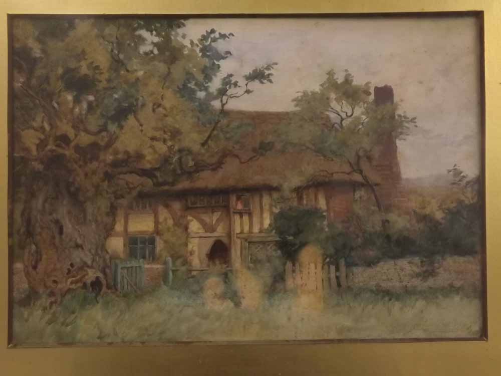 George Carline, signed and dated 1907, watercolour, "The Old Parsonage, Alfreston, Sussex", 7 1/2