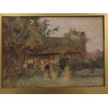 George Carline, signed and dated 1907, watercolour, "The Old Parsonage, Alfreston, Sussex", 7 1/2