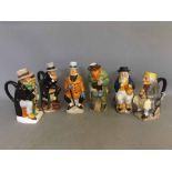 Six Woods & Sons Charles Dickens collection Toby Jugs to include Scrooge, Bob Cratchett & Tiny Tim,