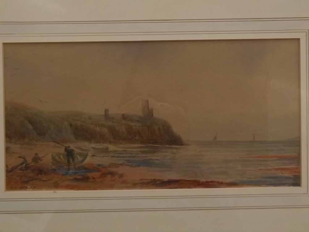 B D Knox, signed and dated 1876, pair of watercolours, Coastal scenes, 7 x 14ins