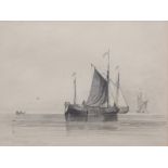 MILES EDMUND COTMAN (1810-1858) Channel pencil drawing, signed, dated April 1827 and inscribed
