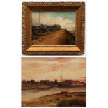 J JONES (19TH CENTURY) Walberswick and Gun Hill, Southwold pair of oils on canvas, both initialled