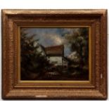 ATTRIBUTED TO THOMAS CHURCHYARD (1798-1865) Landscape with watermill oil on board 10 x 13ins