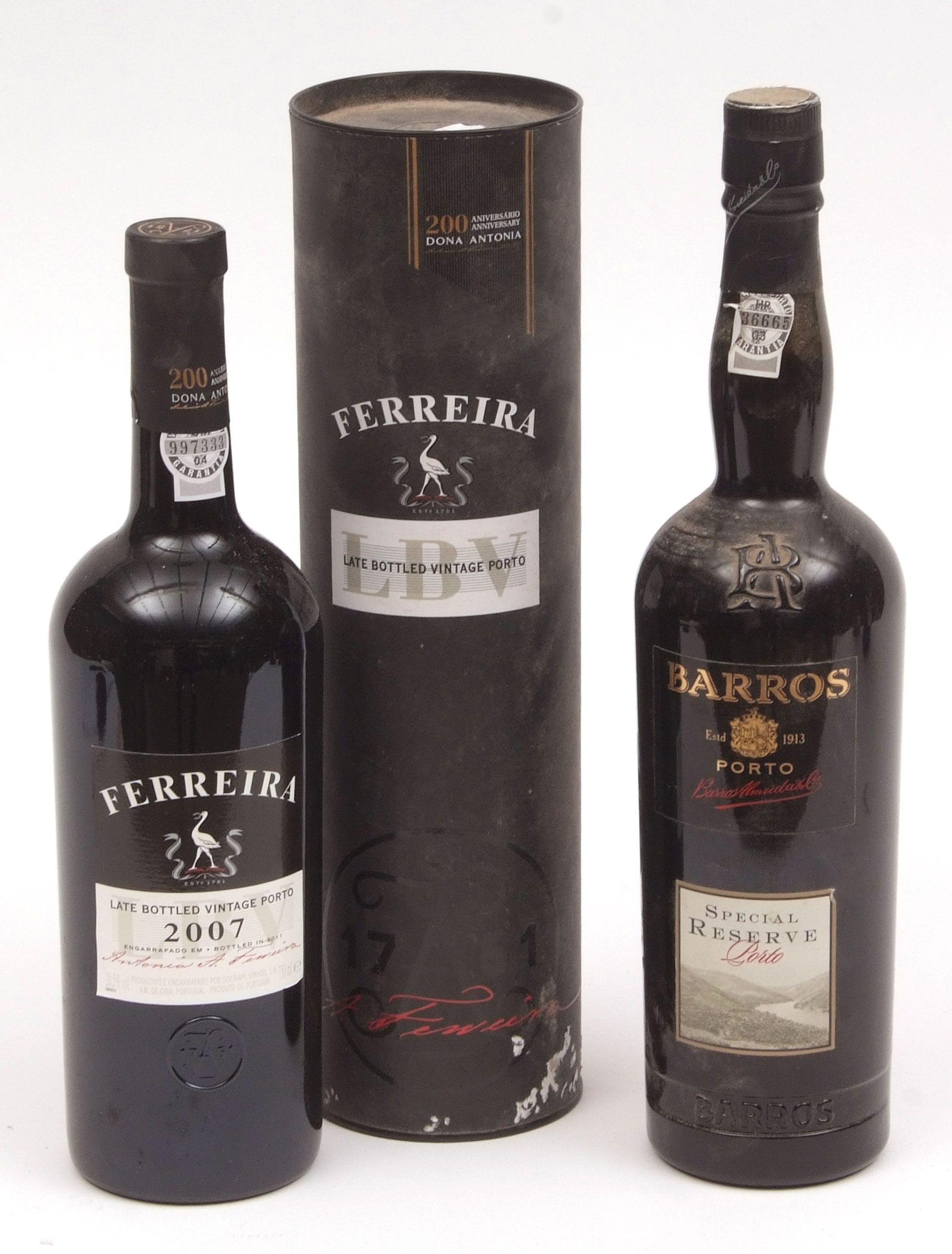 Barros Special Reserve Port and Ferreira LBV Vintage Port, 1 bottle of each