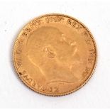 UK Edward VII 1910 half-sovereign