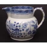 Spode blue and white jug circa 1820, 4 1/4ins