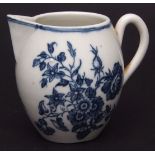 Worcester barrel shaped jug with floral sprays 3ins high