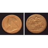 UK Queen Victoria veiled head 1901 sovereign, Perth Mint