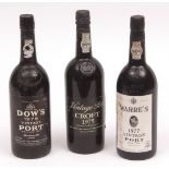 Warres Vintage Port 1977, Dow's Vintage Port 1975, Croft Vintage Port 1975, 1 bottle of each (3)
