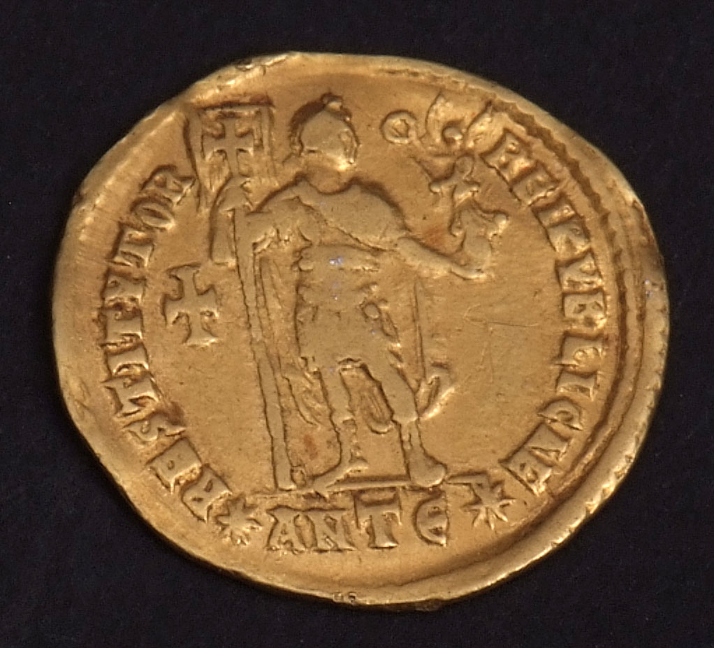 Roman Empire Valentinian I (364-375AD) gold semisse (half-solidus) minted in Antioch, 20mm, 2gms - Bild 3 aus 3