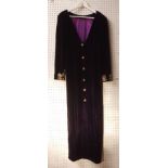 Belville Sassoon (Lorcan Mullany) dark purple dress with button down front with ornate garnet set