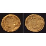 Roman Empire Valentinian I (364-375AD) gold semisse (half-solidus) minted in Antioch, 20mm, 2gms