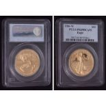 USA gold American Eagle, 1986 $50 proof, cased